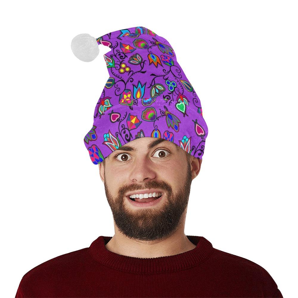 Indigenous Paisley Dark Orchid Santa Hat Santa Hat e-joyer