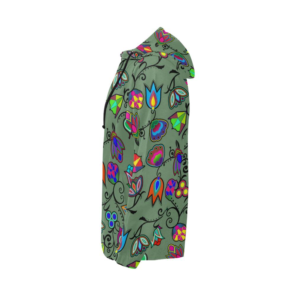 Indigenous Paisley - Dark Sea All Over Print Full Zip Hoodie for Men (Model H14) All Over Print Full Zip Hoodie for Men (H14) e-joyer