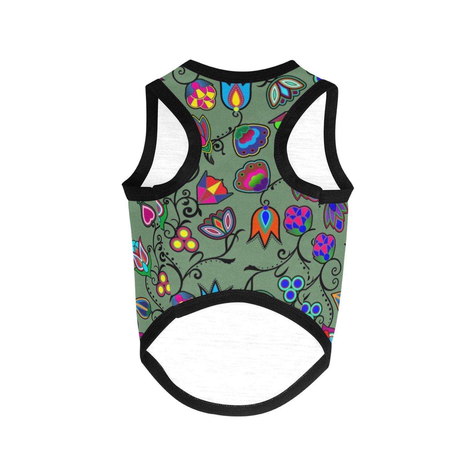 Indigenous Paisley Dark Sea All Over Print Pet Tank Top Pet Tank Top e-joyer