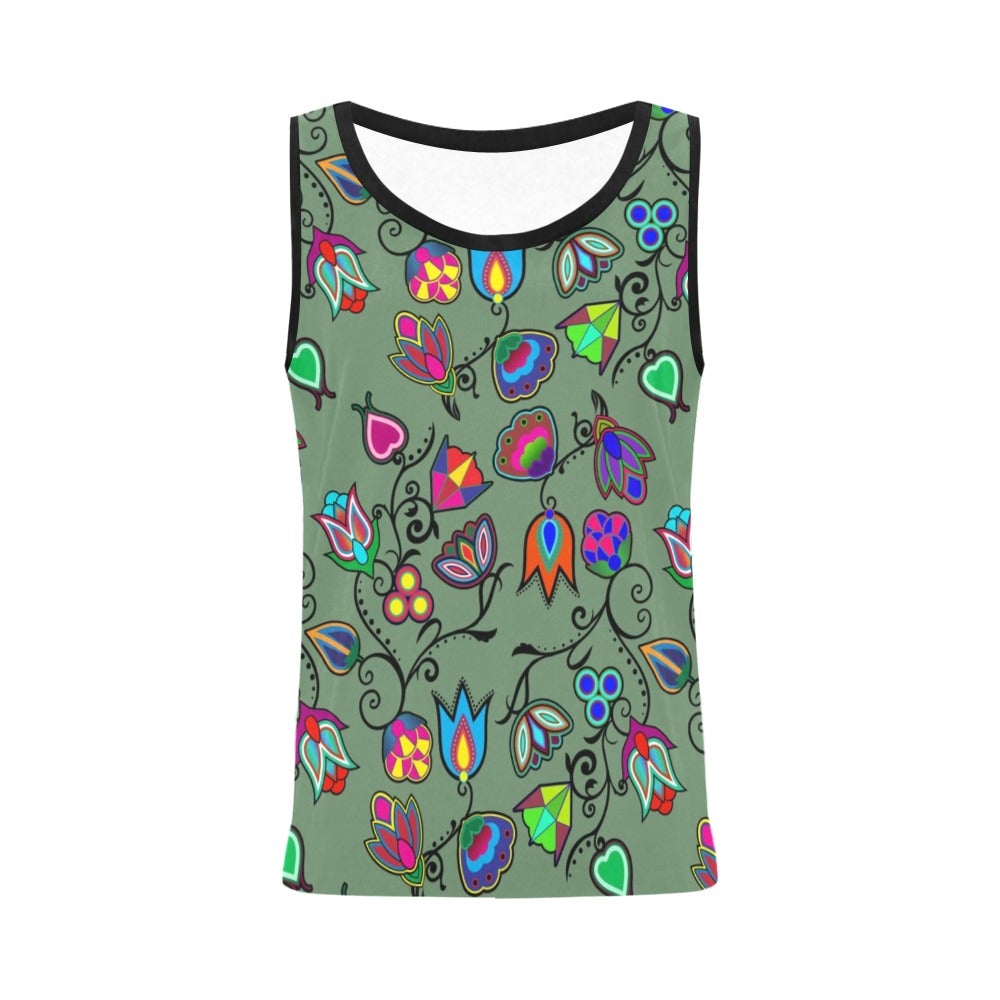 Indigenous Paisley Dark Sea All Over Print Tank Top for Women (Model T43) All Over Print Tank Top for Women (T43) e-joyer