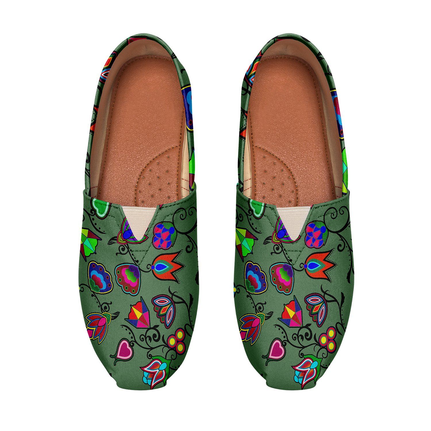 Indigenous Paisley Dark Sea Casual Unisex Slip On Shoe Herman