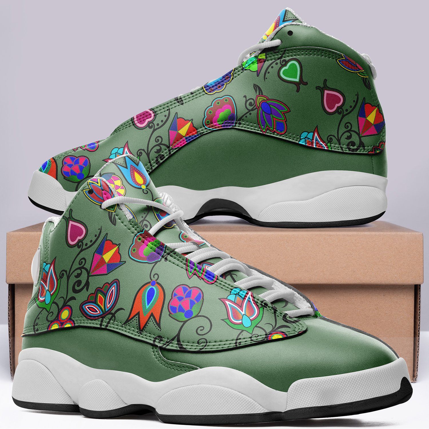 Indigenous Paisley Dark Sea Isstsokini Athletic Shoes Herman