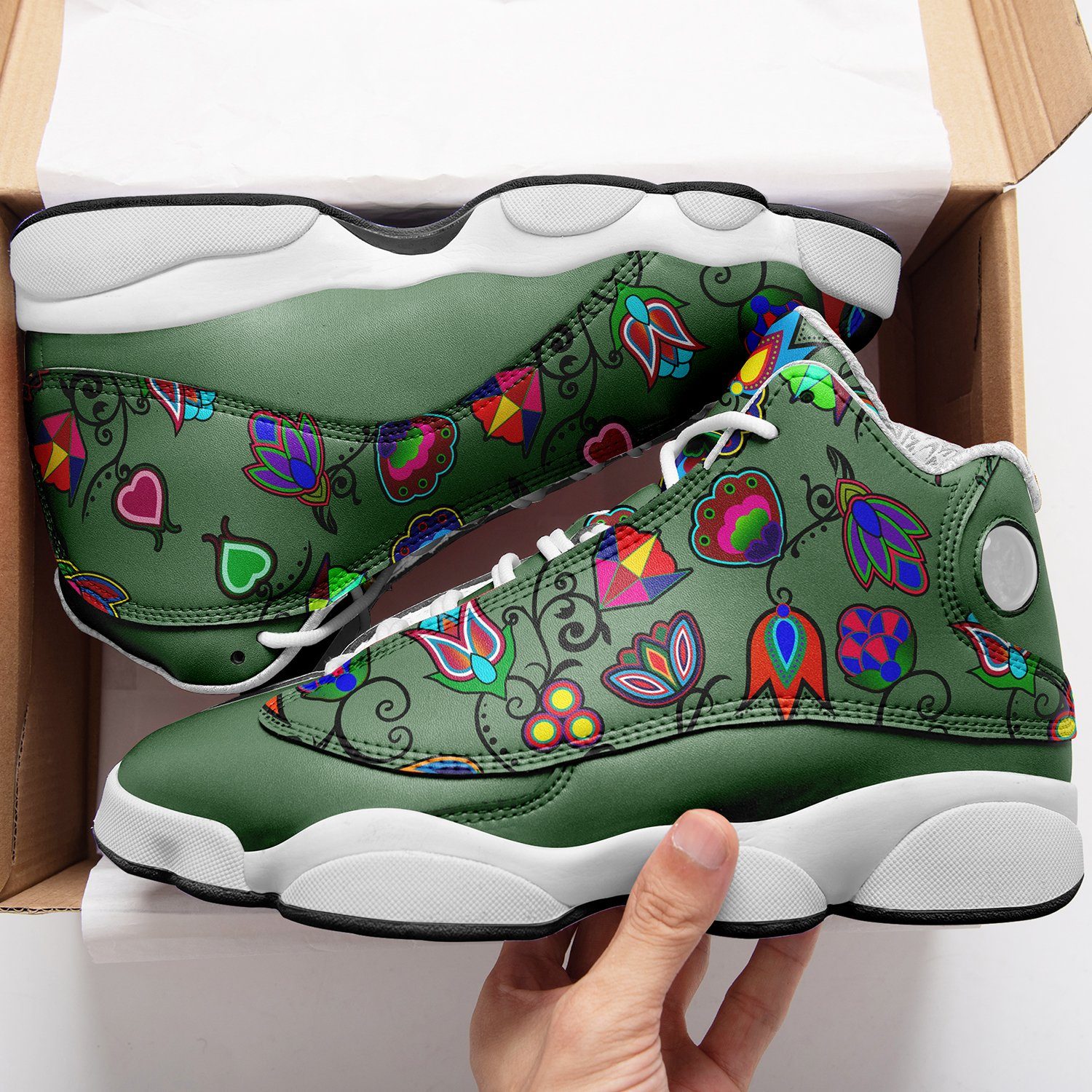 Indigenous Paisley Dark Sea Isstsokini Athletic Shoes Herman