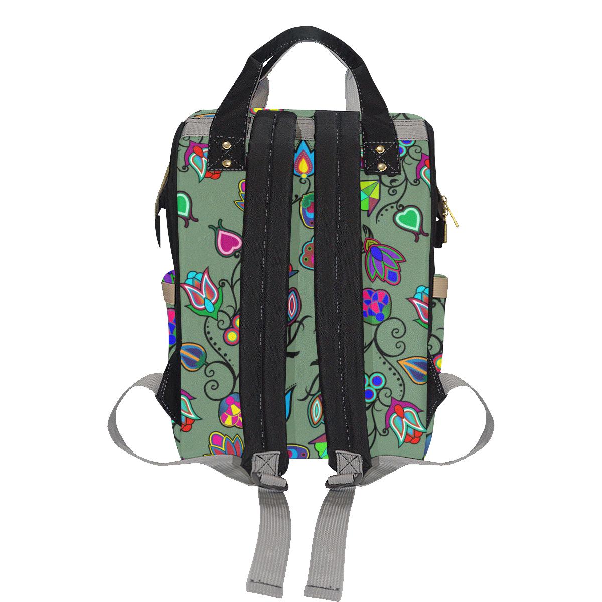 Indigenous Paisley - Dark Sea Multi-Function Diaper Backpack (Model 1688) Diaper Backpack (1688) e-joyer