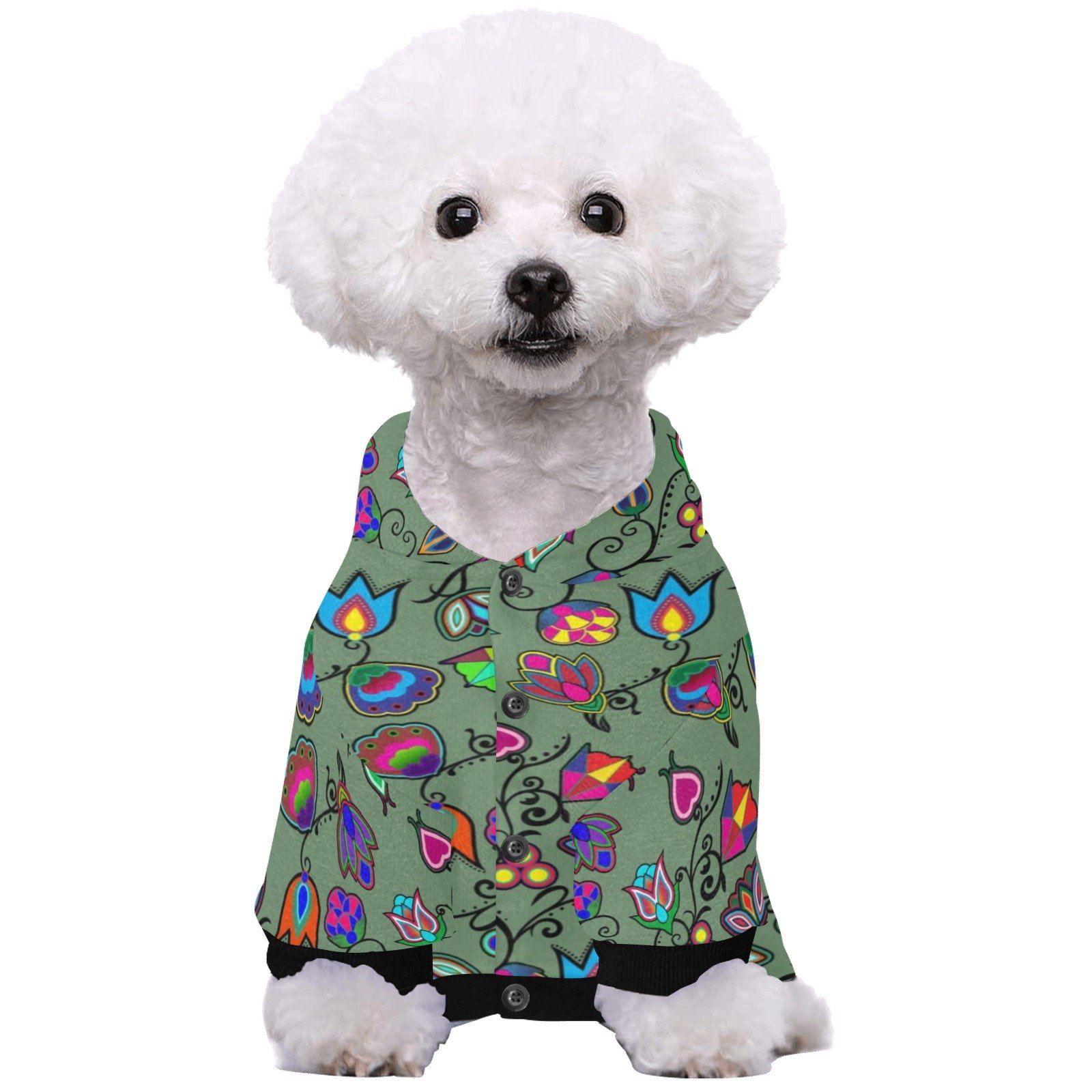 Indigenous Paisley Dark Sea Pet Dog Hoodie Pet Dog Hoodie e-joyer