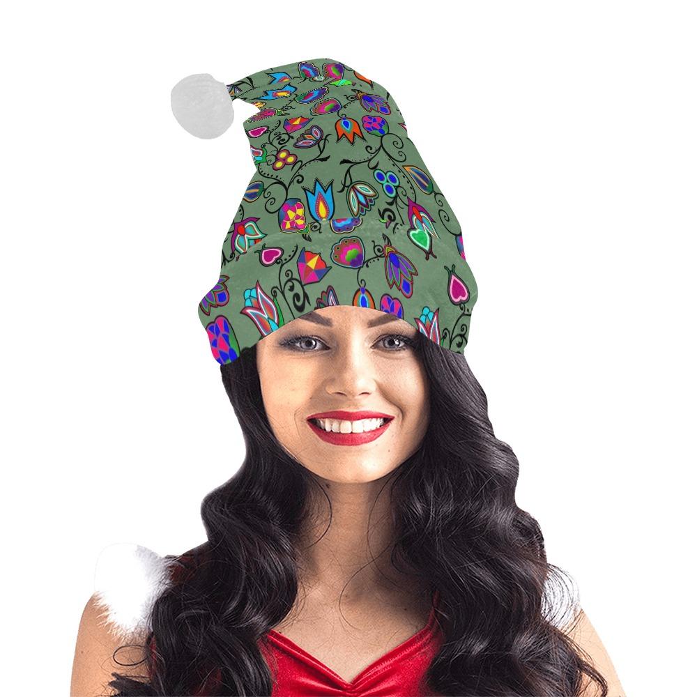 Indigenous Paisley Dark Sea Santa Hat Santa Hat e-joyer
