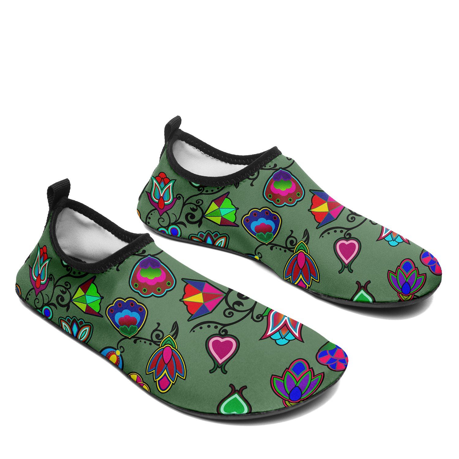 Indigenous Paisley Dark Sea Sockamoccs Kid's Slip On Shoes Herman