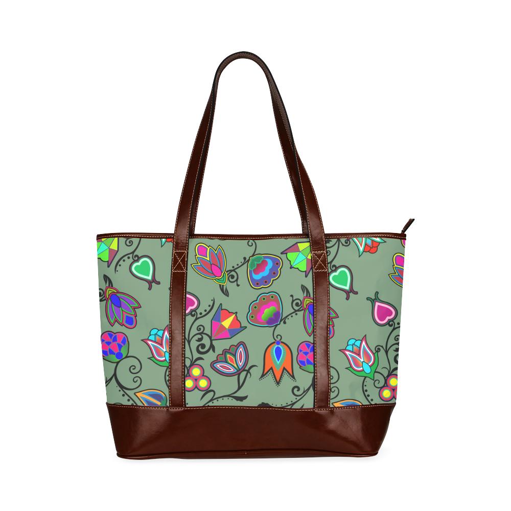 Indigenous Paisley - Dark Sea Tote Handbag (Model 1642) Tote Handbags (1642) e-joyer