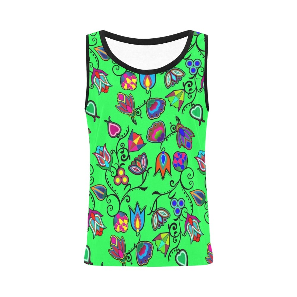 Indigenous Paisley Green All Over Print Tank Top for Women (Model T43) All Over Print Tank Top for Women (T43) e-joyer