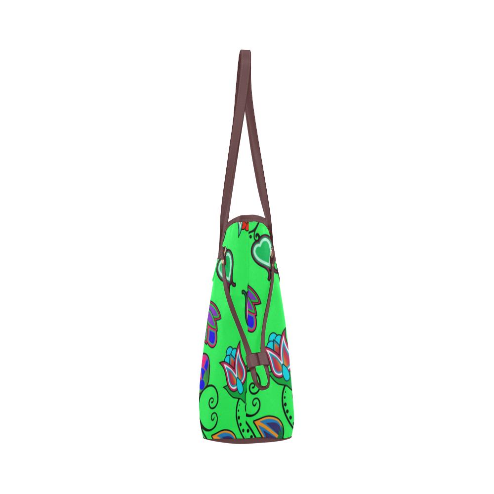 Indigenous Paisley - Green Clover Canvas Tote Bag (Model 1661) Clover Canvas Tote Bag (1661) e-joyer
