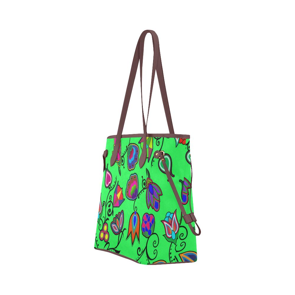 Indigenous Paisley - Green Clover Canvas Tote Bag (Model 1661) Clover Canvas Tote Bag (1661) e-joyer