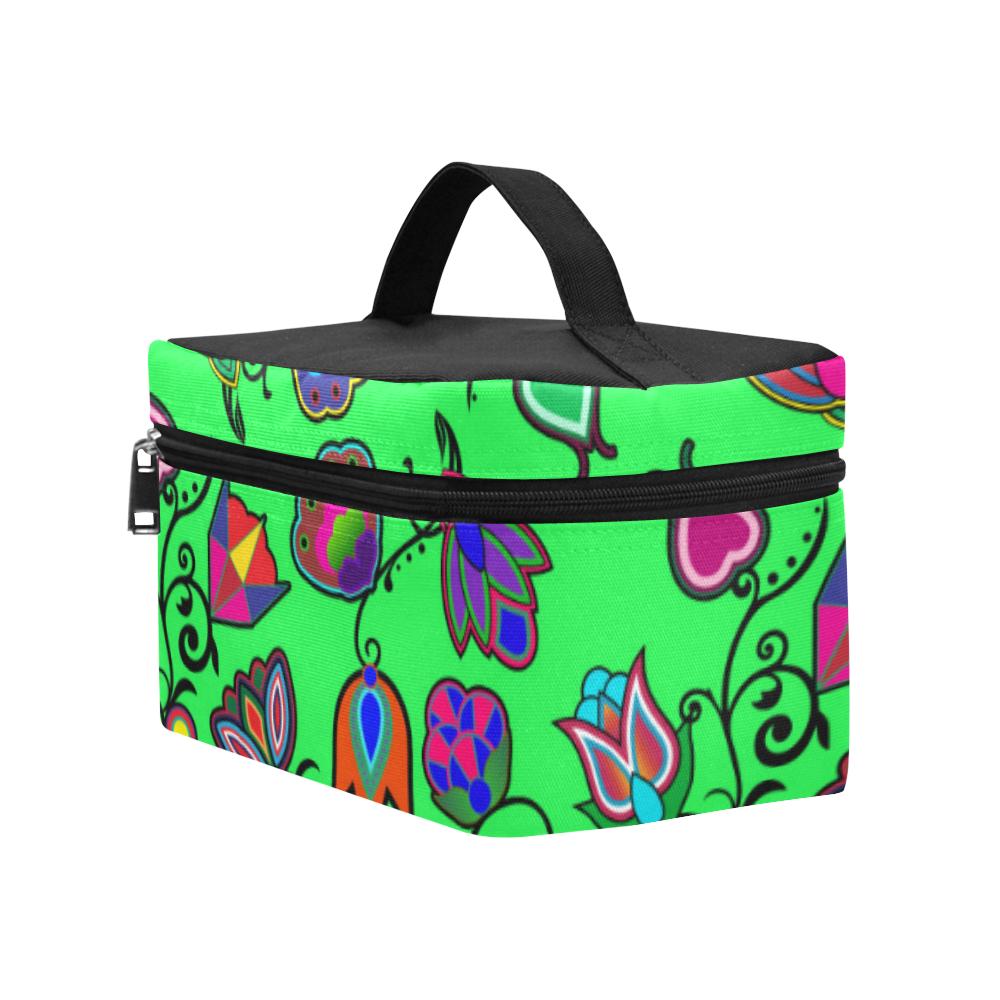 Indigenous Paisley Green Cosmetic Bag/Large (Model 1658) Cosmetic Bag e-joyer