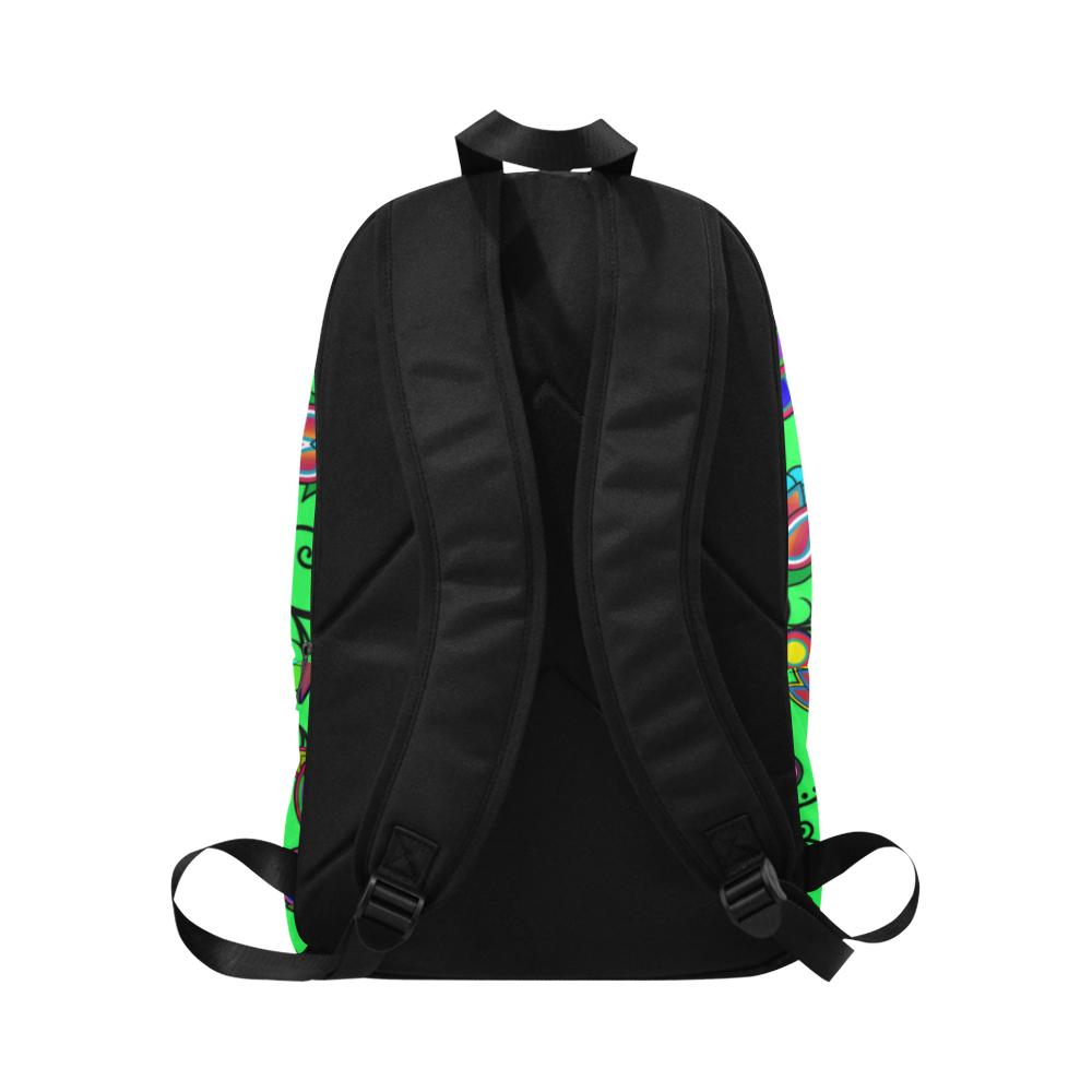 Indigenous Paisley Green Fabric Backpack for Adult (Model 1659) Casual Backpack for Adult (1659) e-joyer
