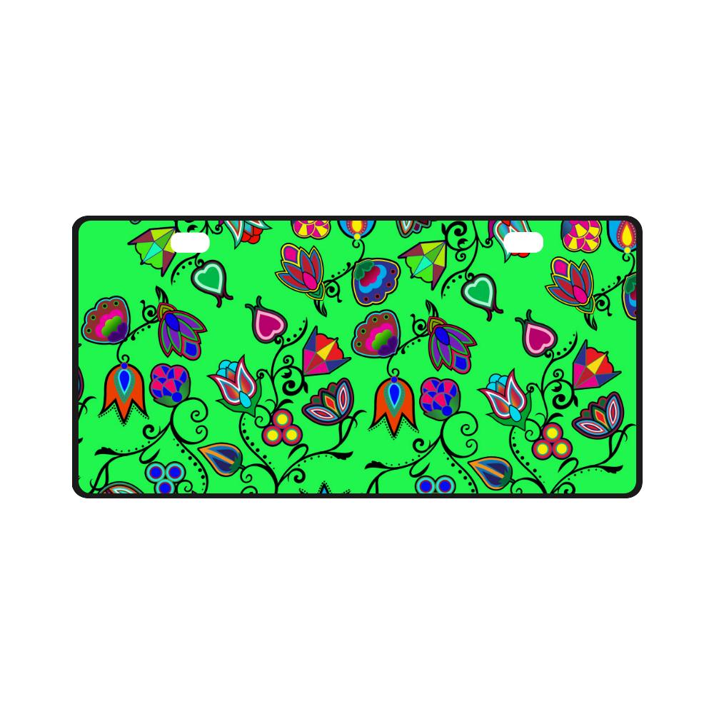 Indigenous Paisley - Green License Plate License Plate e-joyer