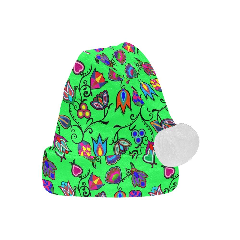 Indigenous Paisley Green Santa Hat Santa Hat e-joyer