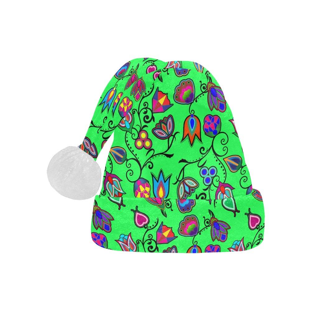Indigenous Paisley Green Santa Hat Santa Hat e-joyer