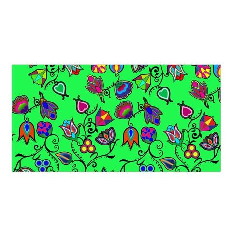 Indigenous Paisley Green Satin Shawl Scarf 49 Dzine