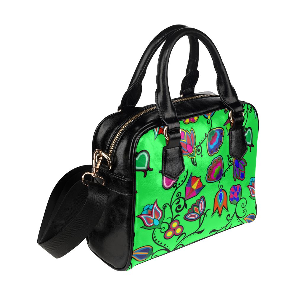 Indigenous Paisley - Green Shoulder Handbag (Model 1634) Shoulder Handbags (1634) e-joyer