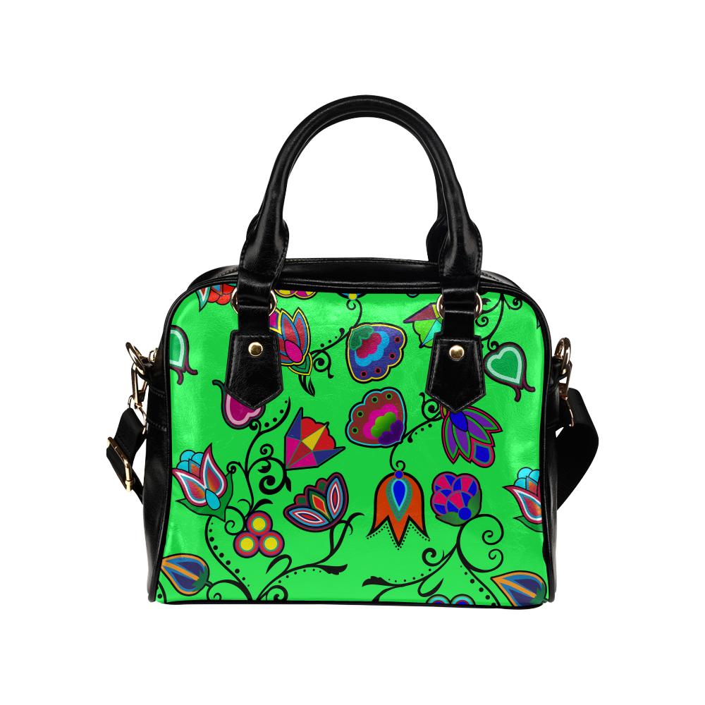 Indigenous Paisley - Green Shoulder Handbag (Model 1634) Shoulder Handbags (1634) e-joyer