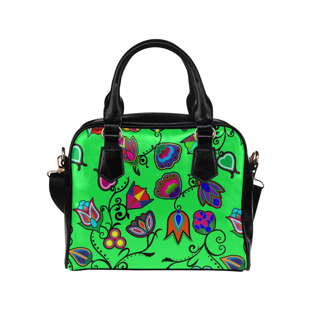 Indigenous Paisley - Green Shoulder Handbag (Model 1634) Shoulder Handbags (1634) e-joyer