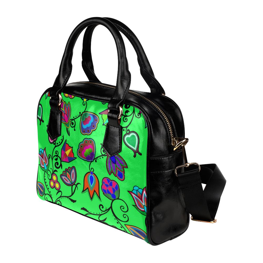 Indigenous Paisley - Green Shoulder Handbag (Model 1634) Shoulder Handbags (1634) e-joyer