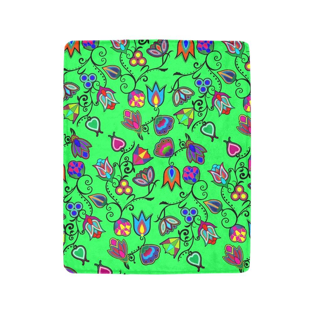 Indigenous Paisley Green Ultra-Soft Micro Fleece Blanket 40"x50" Ultra-Soft Blanket 40''x50'' e-joyer