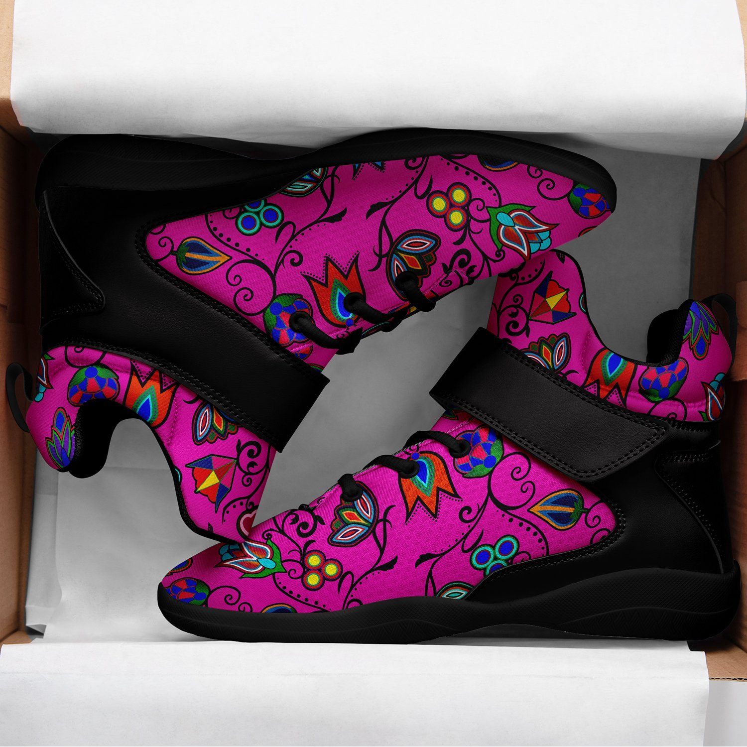 Indigenous Paisley Ipottaa Basketball / Sport High Top Shoes - Black Sole 49 Dzine