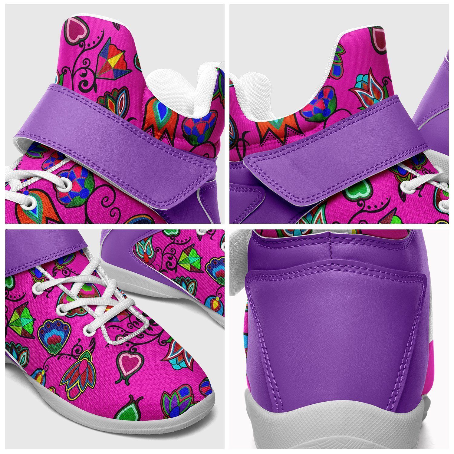 Indigenous Paisley Ipottaa Basketball / Sport High Top Shoes - White Sole 49 Dzine