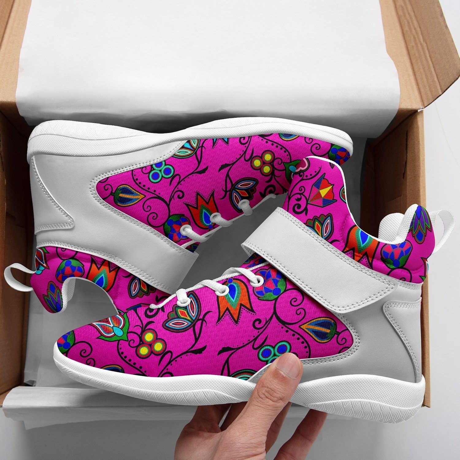 Indigenous Paisley Kid's Ipottaa Basketball / Sport High Top Shoes 49 Dzine