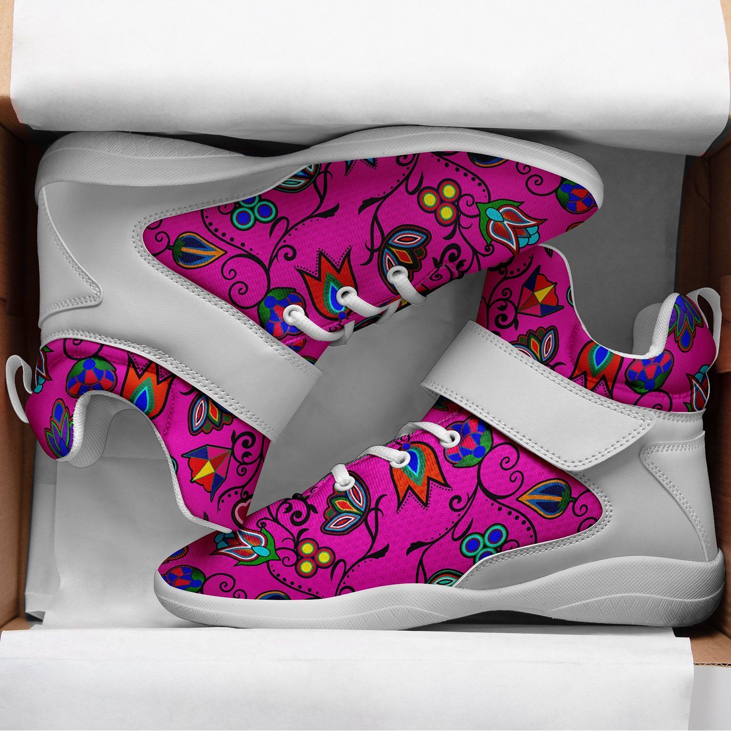 Indigenous Paisley Kid's Ipottaa Basketball / Sport High Top Shoes 49 Dzine