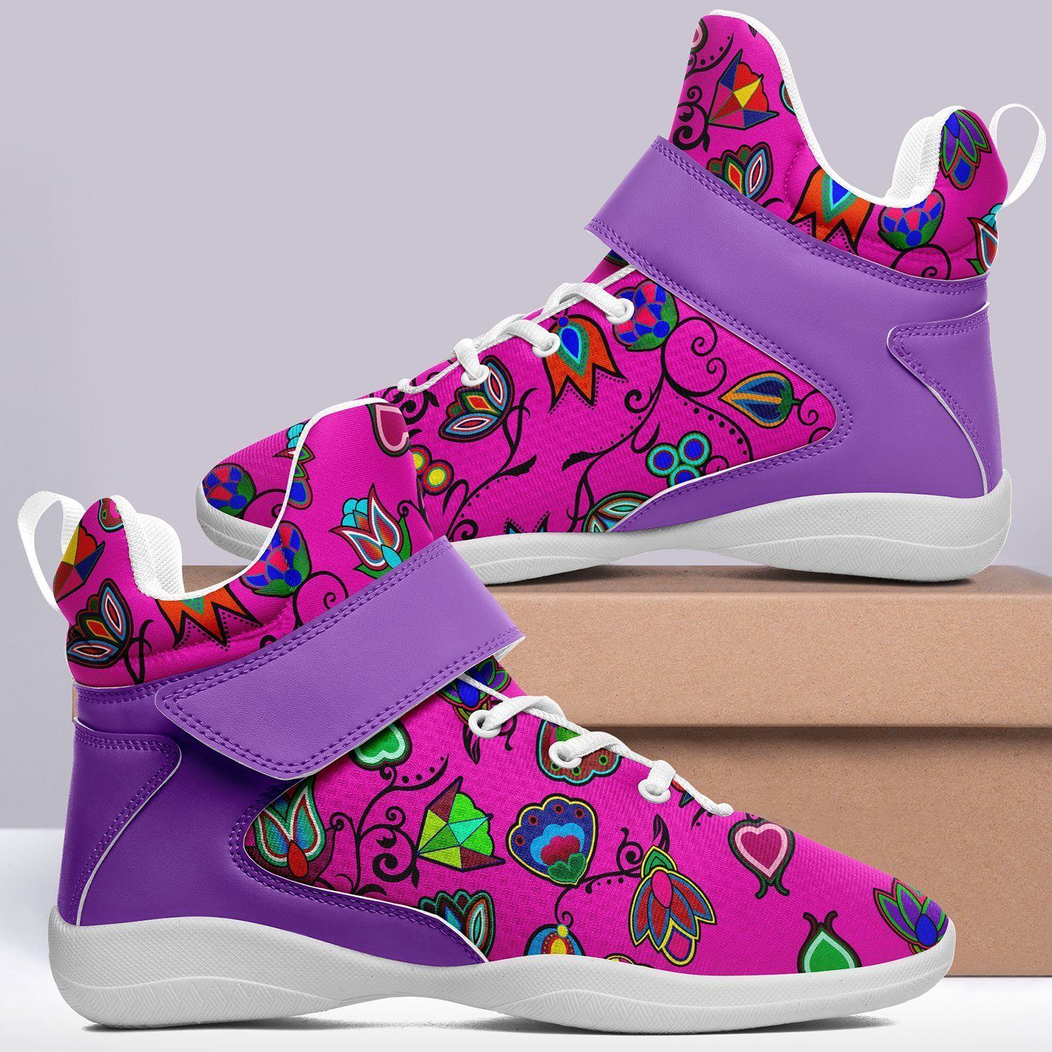 Indigenous Paisley Kid's Ipottaa Basketball / Sport High Top Shoes 49 Dzine