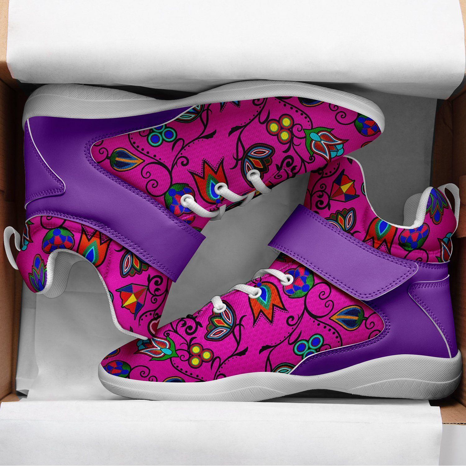 Indigenous Paisley Kid's Ipottaa Basketball / Sport High Top Shoes 49 Dzine