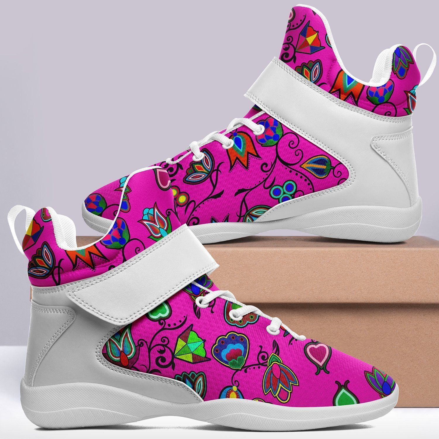 Indigenous Paisley Kid's Ipottaa Basketball / Sport High Top Shoes 49 Dzine