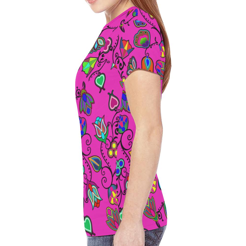 Indigenous Paisley New All Over Print T-shirt for Women (Model T45) New All Over Print T-shirt for Women (T45) e-joyer