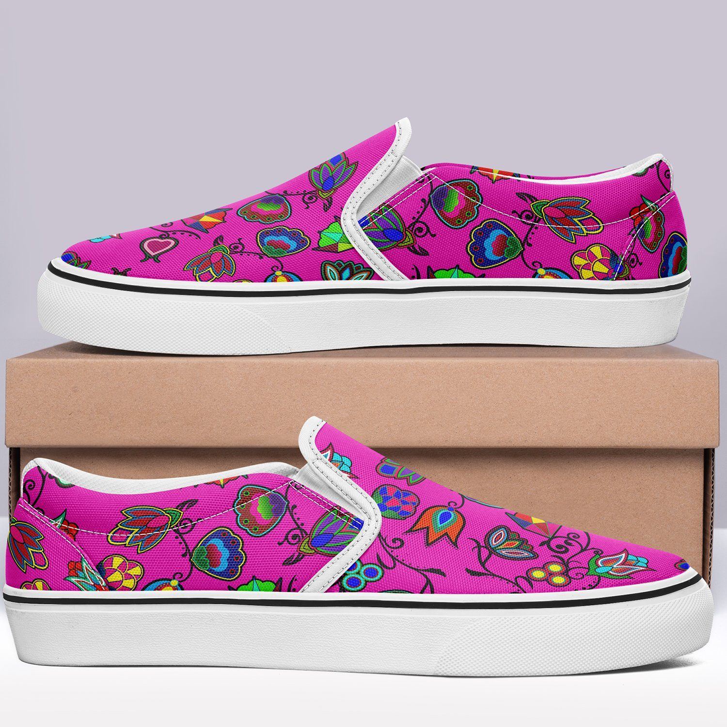 Indigenous Paisley Otoyimm Kid's Canvas Slip On Shoes 49 Dzine