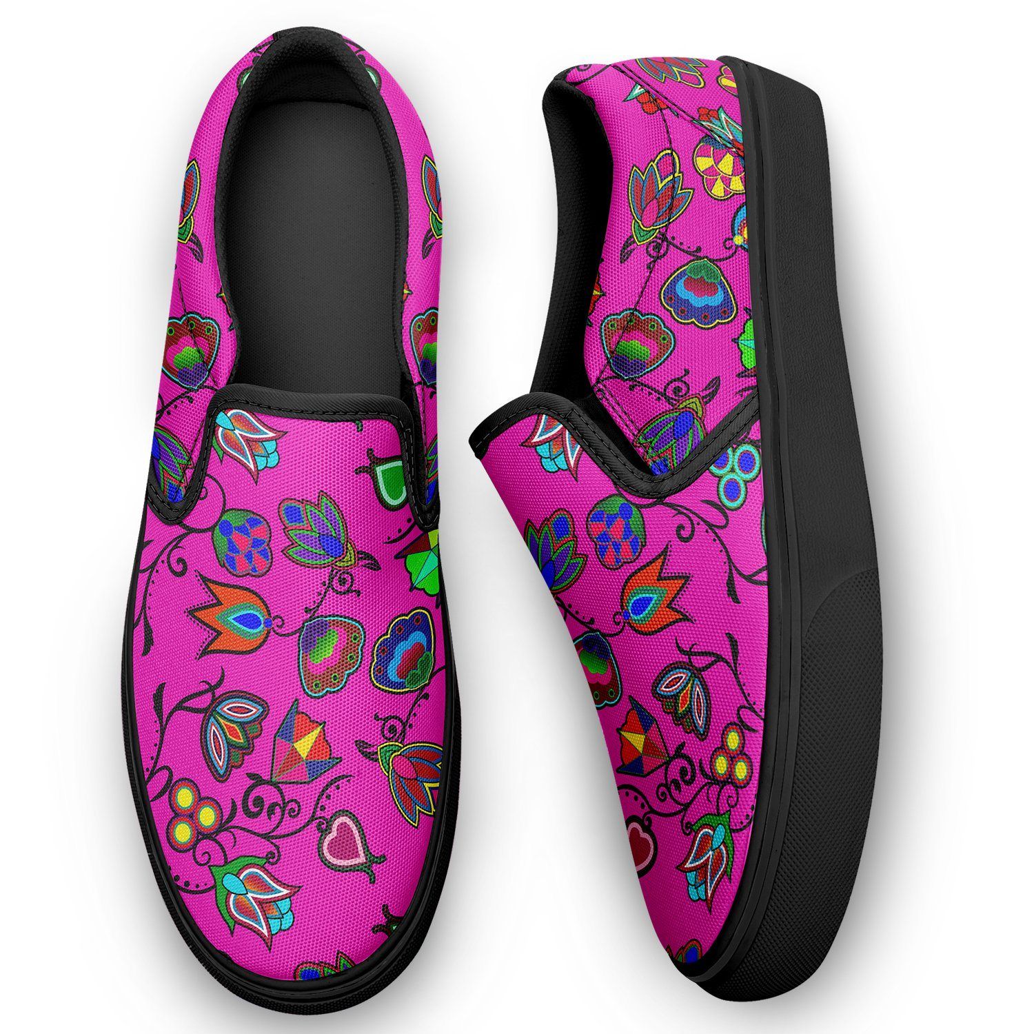 Indigenous Paisley Otoyimm Kid's Canvas Slip On Shoes 49 Dzine