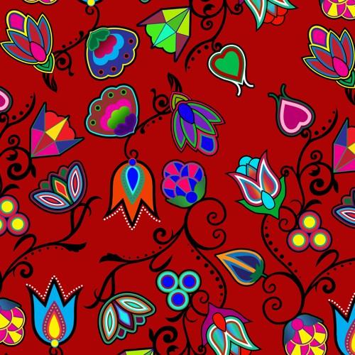 Indigenous Paisley - Red Satin Fabric 49DzineStore