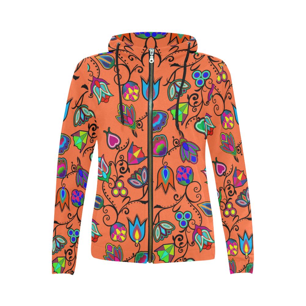 Indigenous Paisley - Sierra All Over Print Full Zip Hoodie for Women (Model H14) All Over Print Full Zip Hoodie for Women (H14) e-joyer