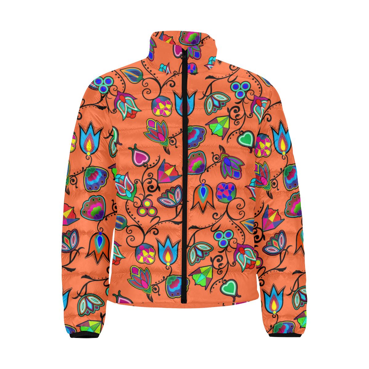 Indigenous Paisley - Sierra Men's Stand Collar Padded Jacket (Model H41) Men's Stand Collar Padded Jacket (H41) e-joyer