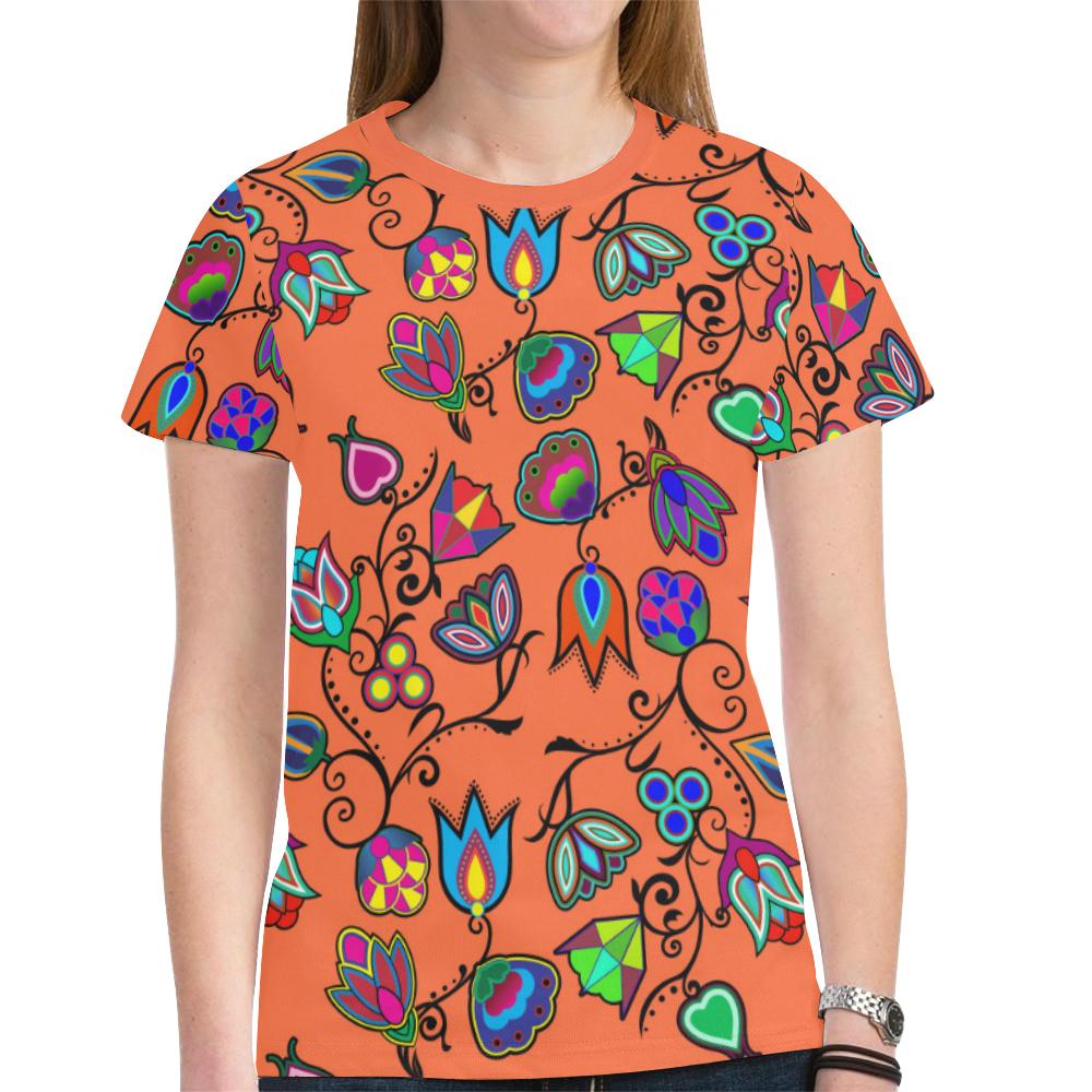 Indigenous Paisley - Sierra New All Over Print T-shirt for Women (Model T45) New All Over Print T-shirt for Women (T45) e-joyer