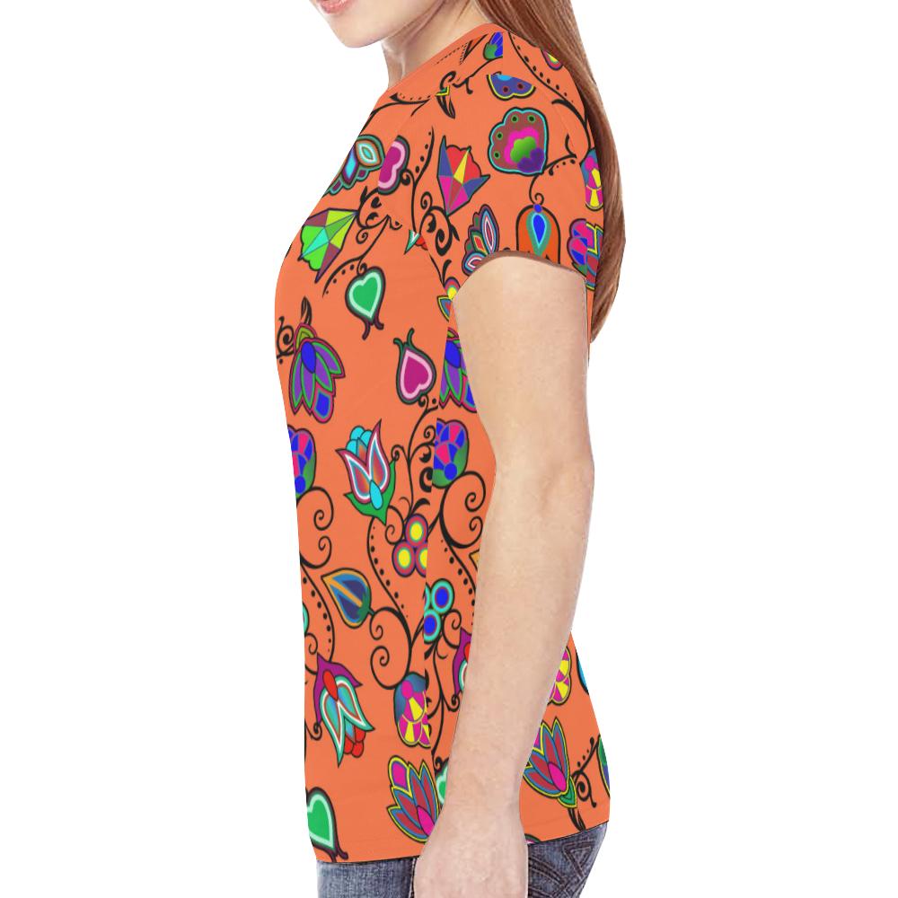 Indigenous Paisley - Sierra New All Over Print T-shirt for Women (Model T45) New All Over Print T-shirt for Women (T45) e-joyer