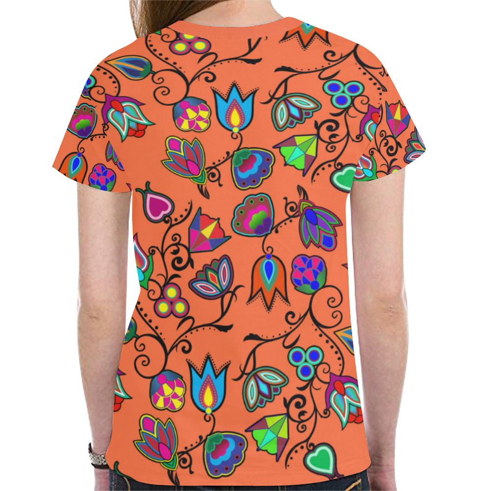 Indigenous Paisley - Sierra New All Over Print T-shirt for Women (Model T45) New All Over Print T-shirt for Women (T45) e-joyer