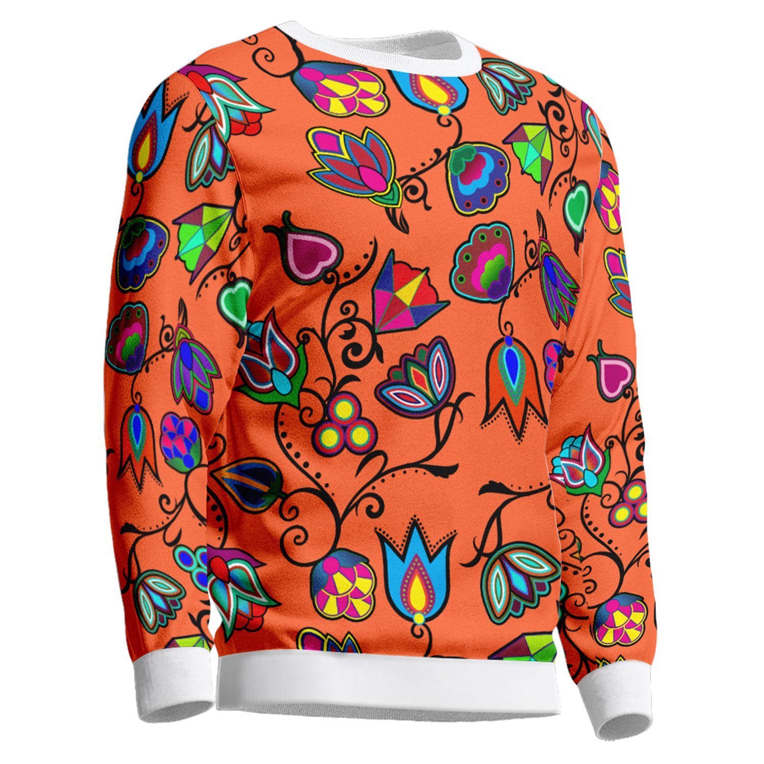 Indigenous Paisley Sierra Unisex Crewneck Long Sleeve Top 49 Dzine