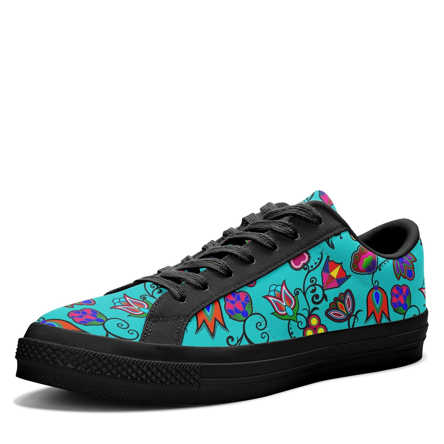 Indigenous Paisley Sky Aapisi Low Top Canvas Shoes Black Sole 49 Dzine