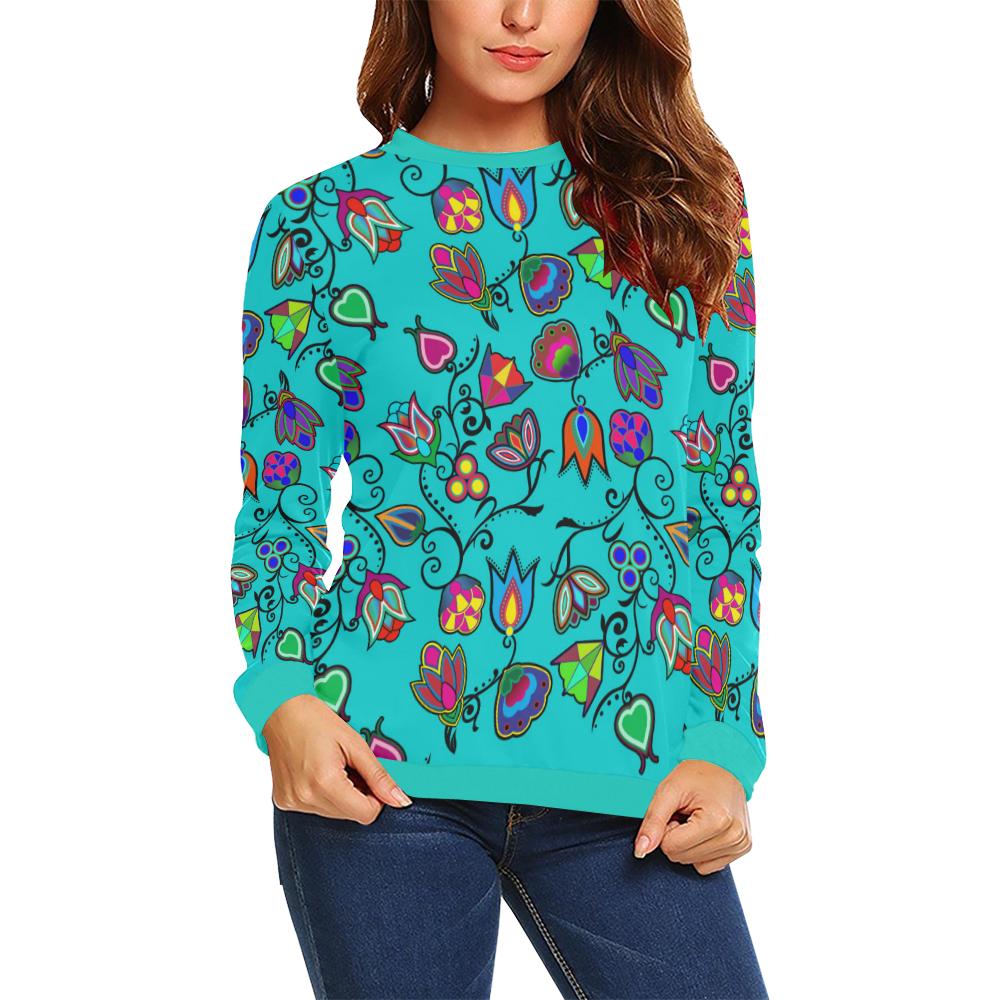 Indigenous Paisley Sky All Over Print Crewneck Sweatshirt for Women (Model H18) Crewneck Sweatshirt for Women (H18) e-joyer