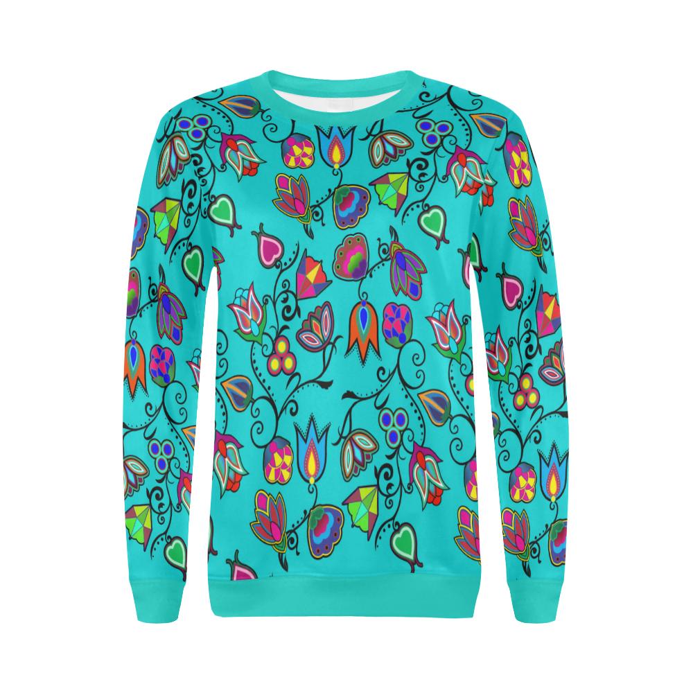 Indigenous Paisley Sky All Over Print Crewneck Sweatshirt for Women (Model H18) Crewneck Sweatshirt for Women (H18) e-joyer