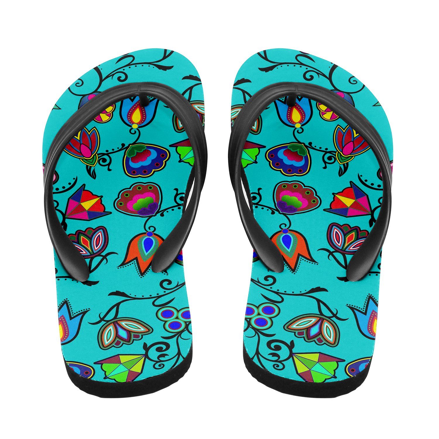 Indigenous Paisley Sky Flip Flops 49 Dzine