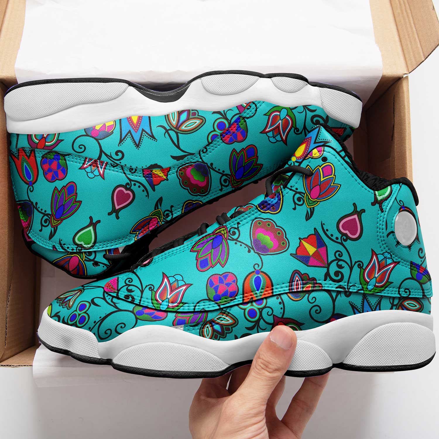 Indigenous Paisley - Sky Isstsokini Athletic Shoes Herman