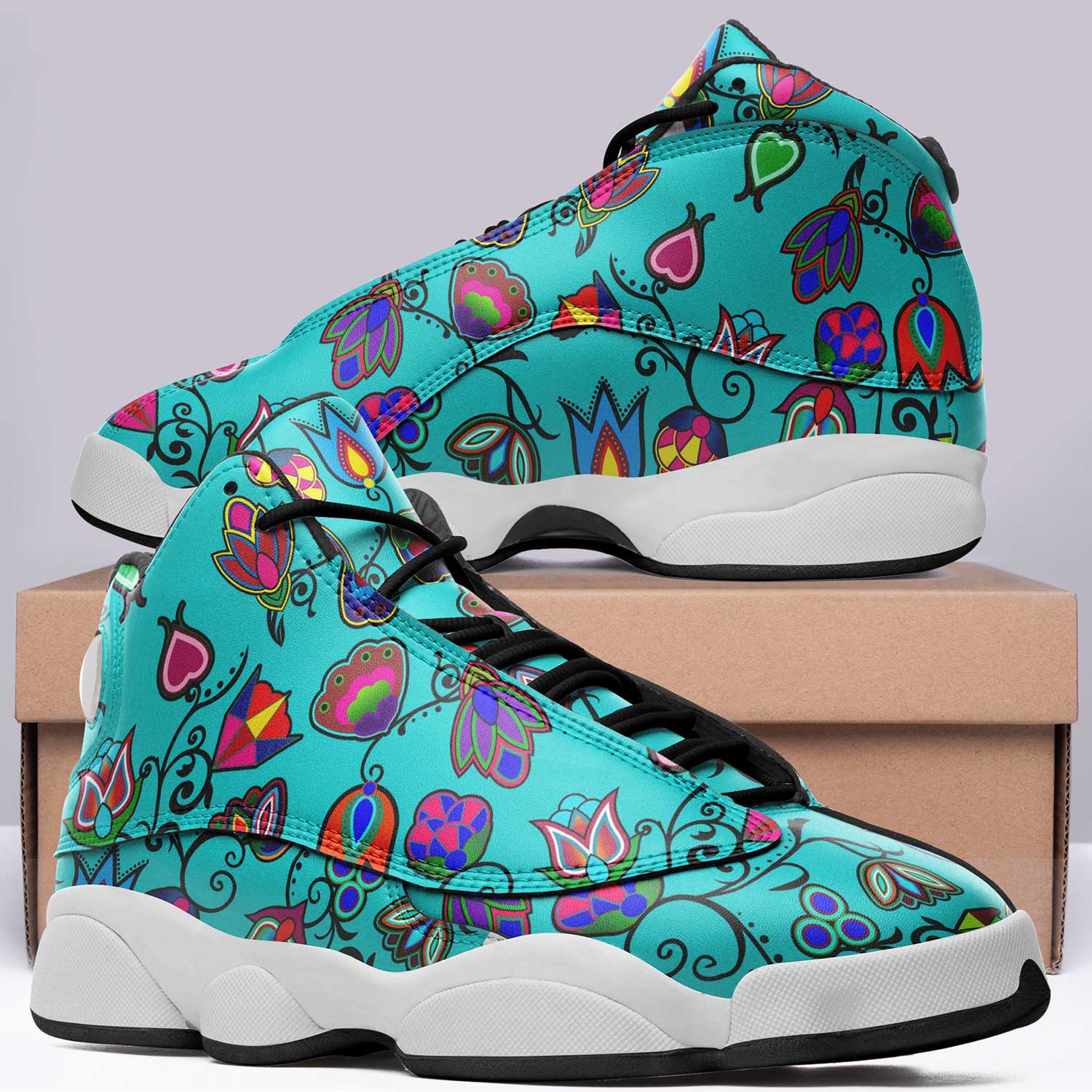 Indigenous Paisley - Sky Isstsokini Athletic Shoes Herman