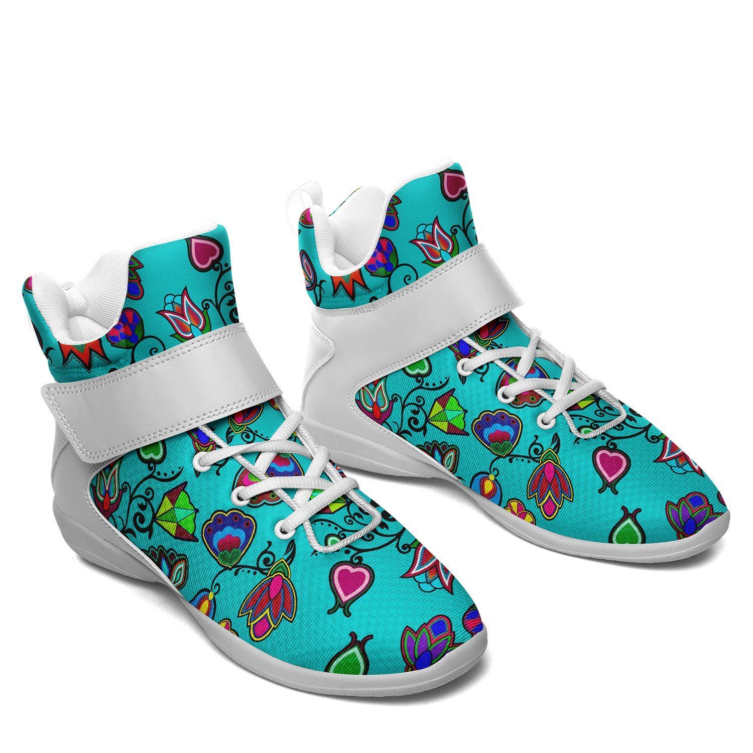 Indigenous Paisley Sky Kid's Ipottaa Basketball / Sport High Top Shoes 49 Dzine